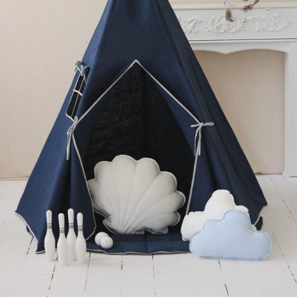 Ensemble Tipi et Tapis bleu marine