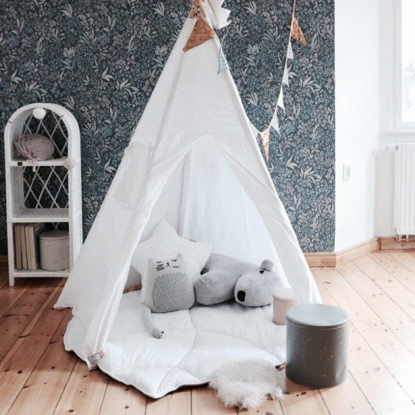 tente tipi enfant en lin blanc