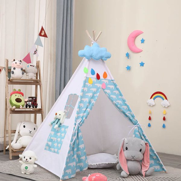 tipi bleu et blanc pour bébé garçon