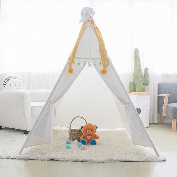 Tipi Fille Blanc Naturel en chambre