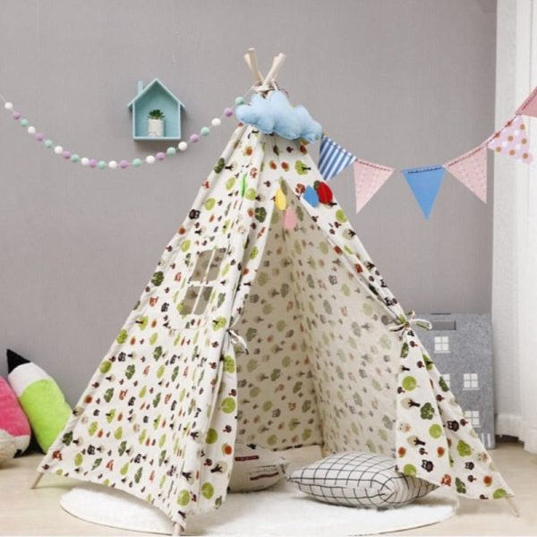 tipi enfant motifs forêt