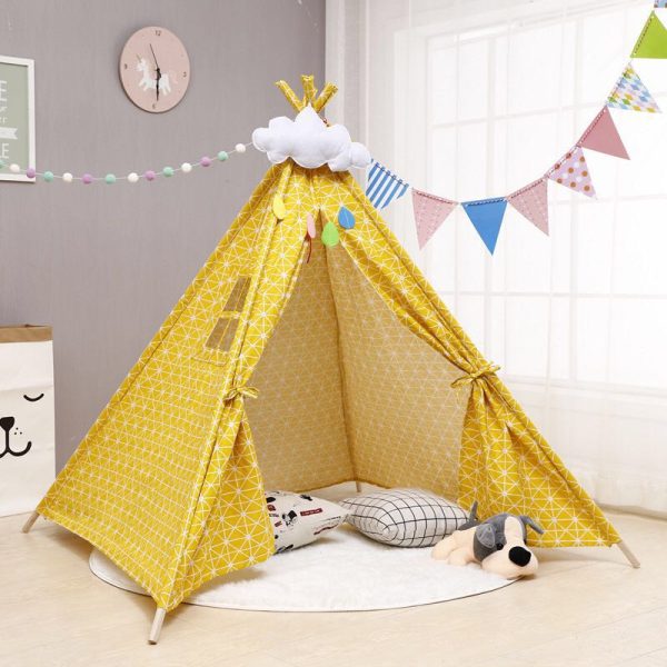 tipi enfant jaune et blanc