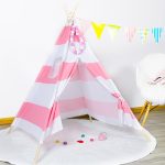 Tipi Fille Rose et Blanc