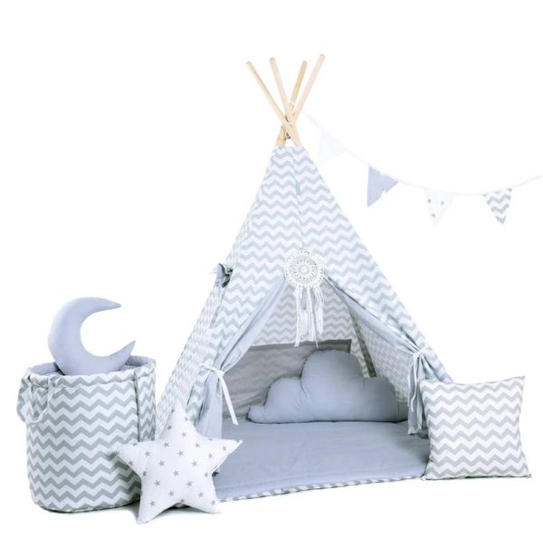 tipi enfant à rayures grises