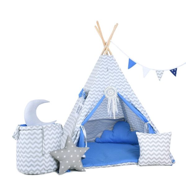 Tipi Garçon Gris et Bleu