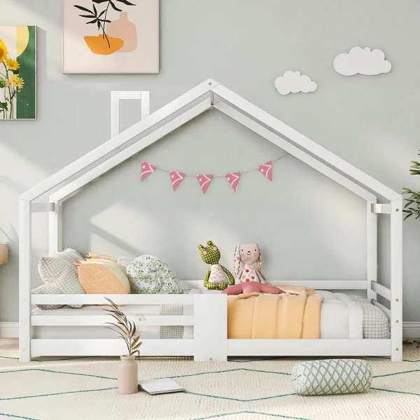Lit cabane enfant blanc